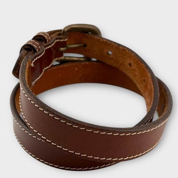 CLUB MONACO vintage brown leather belt size small/medium women’s - Picture 2 of 4